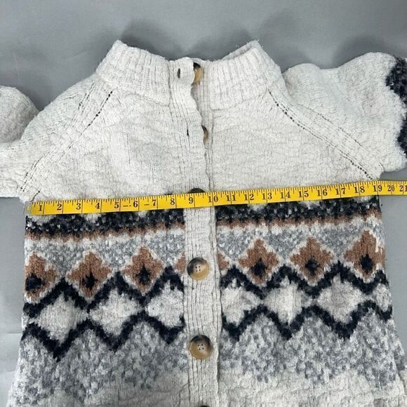 Vanessa Bruno Cardigan Womens Small Fair Isle Cottagecore Eclectic Grandpa Cozy - Picture 7 of 12